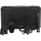 Warm Audio WA-84 Small Diaphragm Condenser Microphone (Black) with Tripod Microphone Stand & XLR-XLR Cable Bundle