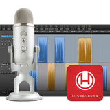 Blue Yeti Podcaster Kit with USB Microphone, Hindenburg DAW, Polsen HPC-A30 Monitor Headphones & Pop Filter Bundle