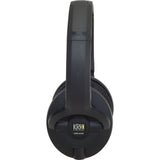 KRK KNS 6400 Closed-Back Around-Ear Stereo Headphones with Headphone Holder & Stereo 1/4" Extension Cable 10' Bundle