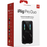IK Multimedia iRig Pro DUO 2-Channel Audio/MIDI Interface with 10' 3.5mm TRS to Dual 1/4" TS Pro Stereo Breakout Cable & 20' XLR Cable Bundle