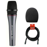 Sennheiser E865 Cardioid Handheld Condenser Microphone with XLR-XLR Cable and Foam Windscreen for 1-5/8" Microphones