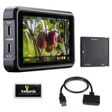 Atomos Ninja V 5" 4K HDMI Recording Monitor with Sony AtomX SSD mini (1TB) & Screen Cleaning Wipes (5-Pack) Bundle