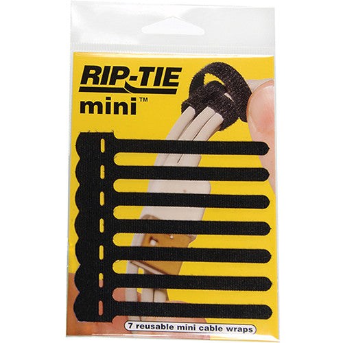 Rip-Tie 3.5" Mini Cable Wraps (Black, 7-Pack)