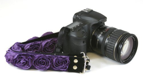 Purple Organza 1.5" SLR/DSLR Designer Camera Strap