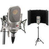 Neumann TLM 107 Studio Set Large-Diaphragm Multipattern Condenser Microphone with Shockmount (Nickel) Bundle with AKG K240 Studio Pro Stereo Headphones and 20' XLR-XLR Cable