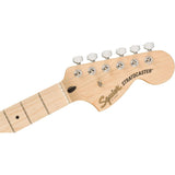 Squier by Fender Affinity Series Stratocaster (Maple fingerboard, Lake Placid Blue) Bundle with Fender 10ft Cable (Straight/Straight), Fender Guitar 12-Pack Picks, and Fender 2" Guitar Straps