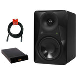 Mackie MR624-6.5" 2-Way Powered Studio Monitor (Single) with IP-M Isolation Pad (Medium, Single) & XLR Cable