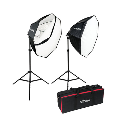 Smith Victor 2 Light 1000W LED Daylight Softbox Lighting Kit