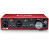 Focusrite Scarlett 2i2 3rd Gen USB Audio Interface Bundle with MXL 550/551 Ensemble Kit (Red), RF-X Reflexion Filter X (Red), and Filter Tripod Mic Stand