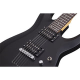 Schecter 430 C-6 Deluxe Solid-Body Electric Guitar, Satin Black
