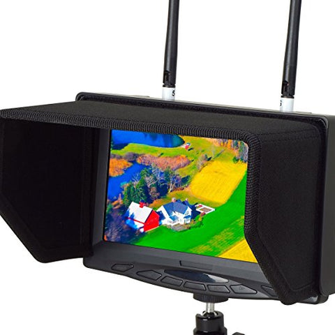 Delvcam DELV-DUALFPV-7 Dual 5.8 GHz Wireless Receiver FPV 7-Inch LCD Monitor