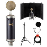 Blue Baby Bottle SL Studio Condenser Microphone with RF-5P-B Reflection Filter, Tripod Mic Stand, Pop Filter & XLR Cable Bundle
