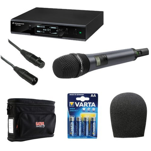 Sennheiser EW D1-835S Evolution Wireless D1 Digital Vocal System with Handheld Microphone E835 Dynamic Cardioid Capsule Plus Wireless Microphone Accessory Kit