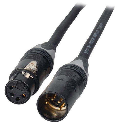 12V DC Power Cable 4-Pin XLR Male to 4-Pin XLR Female - 10 Foot