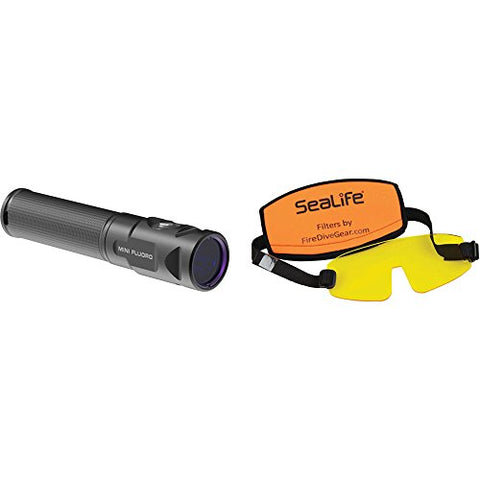 SeaLife Sea Dragon Mini Fluoro LED Dive Light with Mask Filter