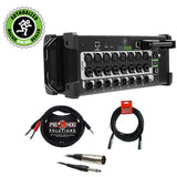 Mackie DL16S 16-Channel Wireless Digital Live Sound Mixer with Built-In Wi-Fi plus (2) XLR-XLR Cable, XLR-TRS Cable & Stereo Breakout Cable Bundle