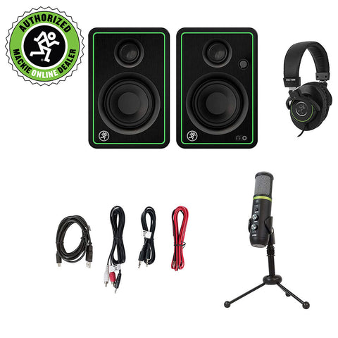 Mackie Creator Bundle 3" Multimedia Monitors, USB Microphone, and Headphones