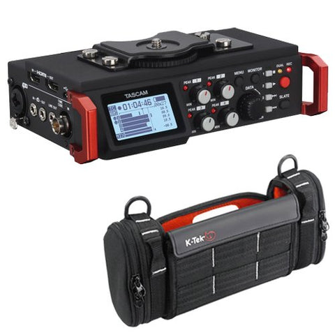 Tascam DR-701D 6-Track Field Recorder for DSLR & Bag Kit