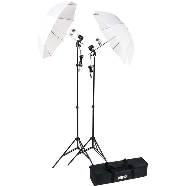 Smith-Victor KT750LED 750 Watt 2 LED Lights, Stands & Umbrellas Studio Kit & Case