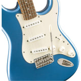 Squier by Fender Classic Vibe 60's Stratocaster (Laurel, Lake Placid Blue) Bundle with Fender 10ft Cable (Straight/Straight), Fender Guitar 12-Pack Picks, and Fender 2" Guitar Straps