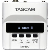 Tascam DR-10L Micro Linear PCM Digital Audio Recorder with Lavalier Microphone - White