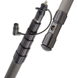 K-Tek KP6CCR 6' KlassicPro Graphite 6-Section Boompole with Internal XLR Coiled Cable, Side Exit