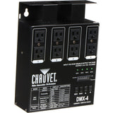 CHAUVET DJ DMX-4LED 4-Channel Dimmer Pack with American DJ Accu-cable 3-pin DMX Cable (50') Bundle