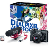 Canon EOS M6 Mirrorless Digital Camera with 15-45mm Lens Video Creator Kit (Black)