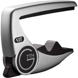 G7th Performance 3 Capo for for 6-String Guitar (Silver) with TunePro TP-32 Mini Clip Tuner Bundle