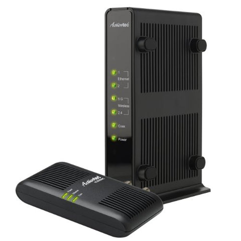 Actiontec Dual Band Wireless Network Extender + Ethernet over Coax MoCA Adapter