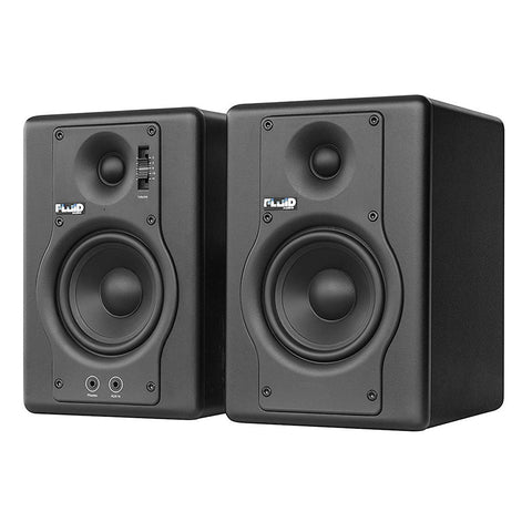 Fluid Audio F4 (Pair) - 4" Active Studio Reference Monitors, Black