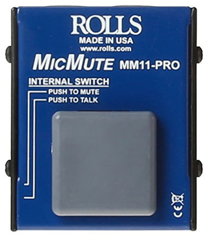 rolls MM11PRO Switchable Microphone Mute/Talk Professional Microphone Switch