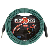 Pig Hog Solutions - 25ft Headphone Extension Cable, 1/4", Tahitian Blue (2-pack)