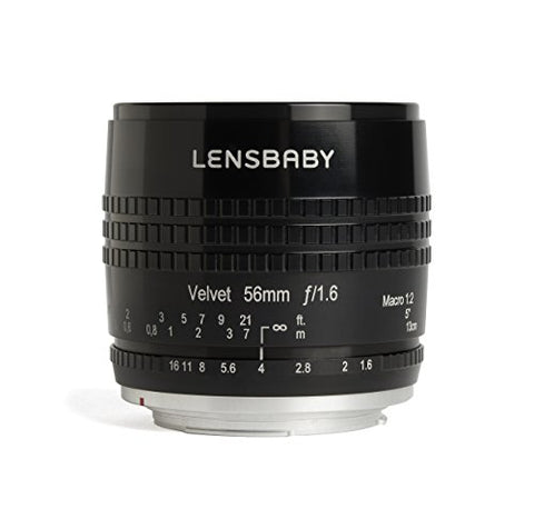 Lensbaby Velvet 56mm f/1.6 Lens for Pentax K (Black)