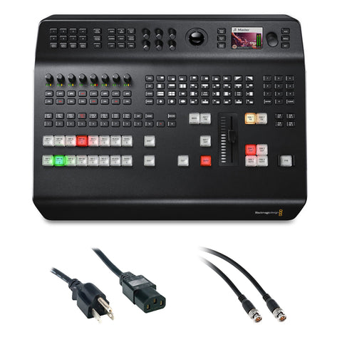 Blackmagic Design ATEM Television Studio Pro 4K Switcher with Power Chrod & SDI Video Cable Bundle