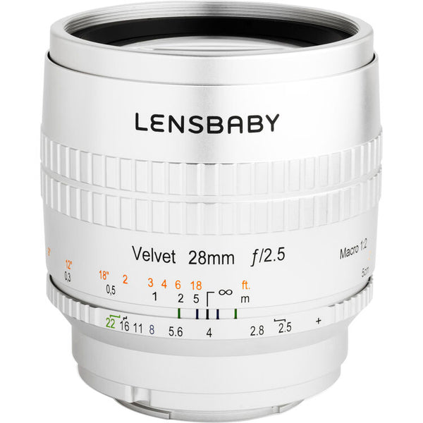 Lensbaby Velvet 28mm f/2.5 Lens for FUJIFILM X (Silver)
