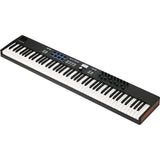 Arturia KeyLab Essential 88 mk3 — 88 key USB MIDI Controller with Software (Black) Bundle with Auray Universal Piano-Style Sustain Pedal, Hosa Black 10' Midi cable and Kaces Keyboard Dust Cover