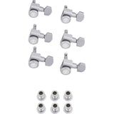 Fender Deluxe Locking Staggered Guitar Tuners, Brushed Chrome
