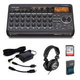 Tascam DP-008EX 8-Track Digital Pocketstudio with Tascam PS-P520E AC Power Adapter, Polsen HPC-A30 Headphones & 16GB Memory Card Bundle