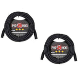 Pig Hog PHMH25GR Hex Series Microphone Cable (XLR), 20-Feet, Grey - (Pair)