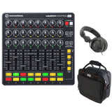 Novation Launch Control XL MKII Controller for Ableton Live (Black) Bundle with Gator G-MIXERBAG-1212 Mixer Bag and Studio Monitor Pro Headphones