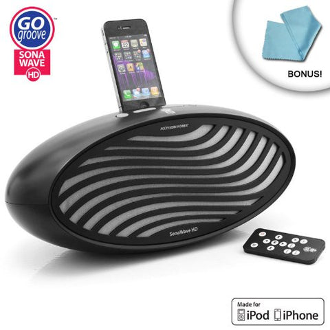 "GOgroove SonaWave HD 2.1 Stereo Sound System with Wireless Remote for Apple iPhone and iPod