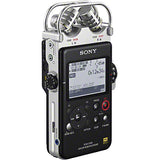 Sony PCM-D100 High Resolution Portable Stereo Recorder with 4-Hour Rapid Charger,(4) AA Rechargeable Batteries and Mini Windjammer for Sony PCM-D100 Recorder