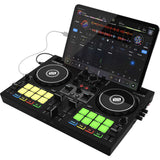 Reloop Buddy Compact 2-Deck DJAY Controller Bundle with Studio Monitor Headphone & Mini to RCA Cables