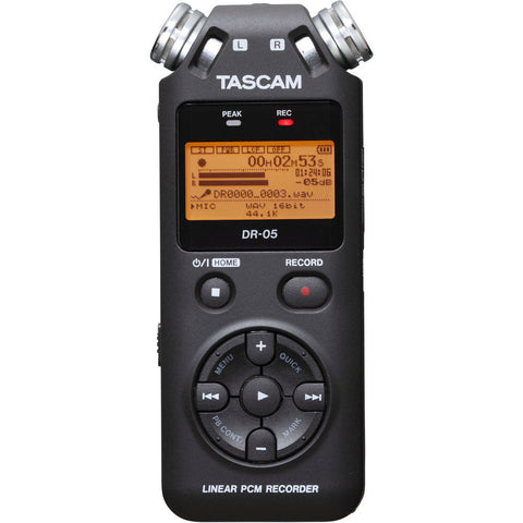 Tascam DR-05 Portable Handheld Digital Audio Recorder (Black)