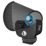 Sennheiser MKE 200 Ultracompact Camera-Mount Directional Microphone with Mic Pistol Grip & Shoe Bracket Bundle