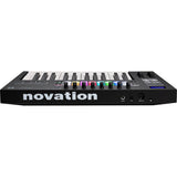 Novation Launchkey 25 MK3 USB MIDI Keyboard Controller (25-Key) Bundle with Monitor Headphones, Sustain Pedal & MIDI Cable