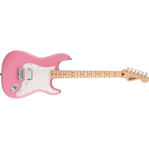 Squire Sonic Stratocaster HT H Electric Guitar, Flash Pink, Maple Fingerboard, White Pickguard