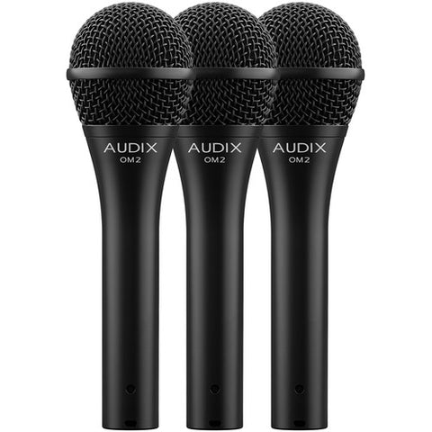 AUDIX OM2-TRIO Bulk Lot Package of 3-OM2s (OM 2) Microphone