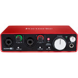 Blue Spark SL Large-Diaphragm Studio Condenser Microphone with Focusrite Scarlett 2i2 USB Audio Interface, HPC-A30 Monitor Headphone, Mic Stand, & 20' XLR Cable Bundle